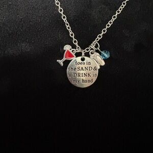 Silver Necklace with Charm Pendant